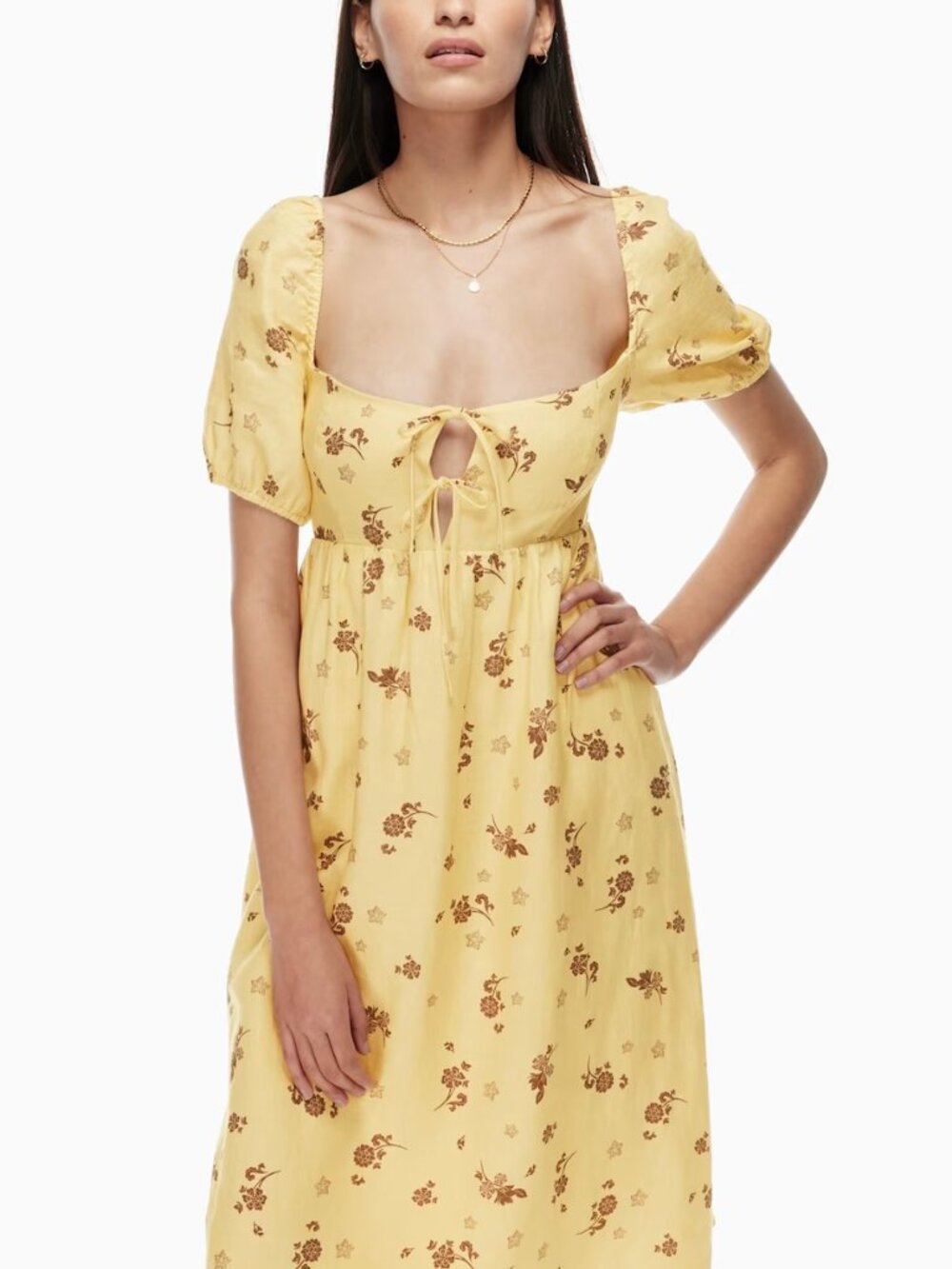 Aritzia Wilfred Organic Linen Midi Dress | 6 | Medium